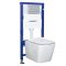 Tinos White Duofix Delta Chr falba építhető WC tartály szett