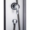 Evora Black 80 hátfalas zuhanykabin zuhanytálcával, 80x80x205 cm