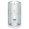 Evora White 80 hátfalas zuhanykabin zuhanytálcával, 80x80x205 cm