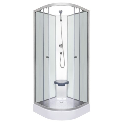 Evora White 80 hátfalas zuhanykabin zuhanytálcával, 80x80x205 cm