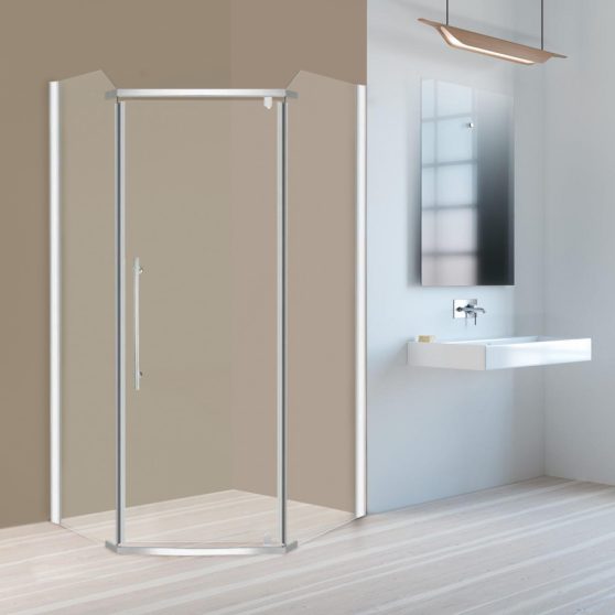 Glasgow 80x100 cm szögletes aszimmetrikus zuhanykabin zuhanytálca nélkül