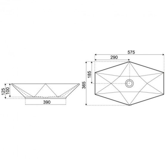 KR-570 kerámia design mosdó