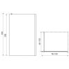 Line 100 G Walk-In zuhanykabin 100x203 cm, fekete profil, grafit üveg