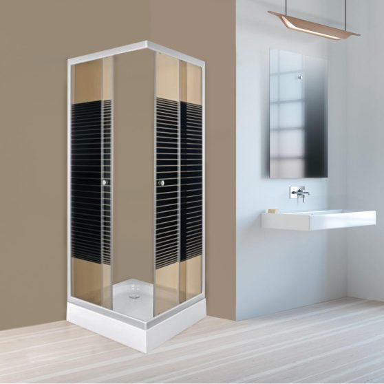 PICO 90x90 cm szögletes zuhanykabin zuhanytálcával