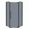 Prato szögletes zuhanykabin tálca nélkül 90x90x195cm - fekete profil, grafit üveg