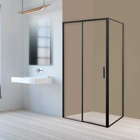 Silves 80x100 aszimmetrikus zuhanykabin zuhanytálca nélkül