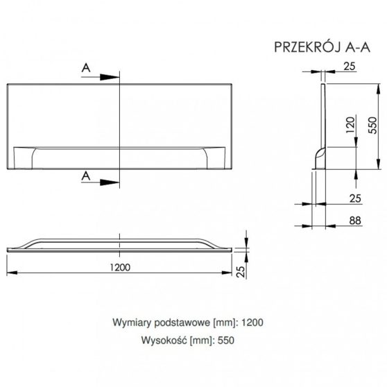Wivea 120 Hosszú előlap